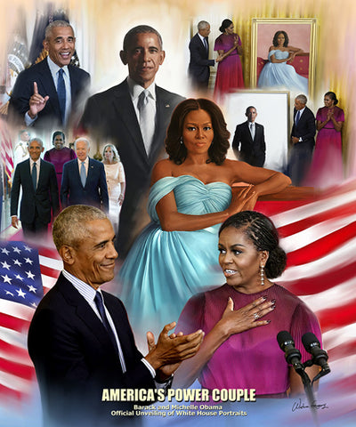 America's Power Couple: Barack and Michelle Obama Official Unveiling of White House Portraits Wishum Gregory