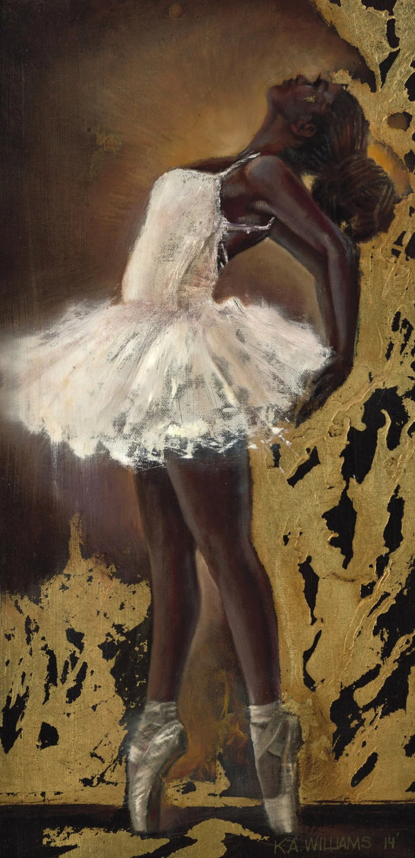 Black Swan  Limited Edition 25 Giclee' on Canvas  Hand Embellished  12 x 24