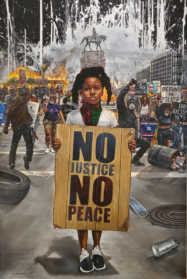 2020 Civil Unrest Limited Edition Lithograph  Hand Signed Edition Size 850 By Kevin Williams