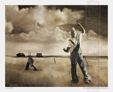 Two Men In A Field (reproduction)