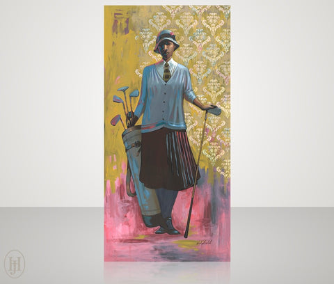 VINTAGE GOLFER ( Female) MEDIUM CANVAS